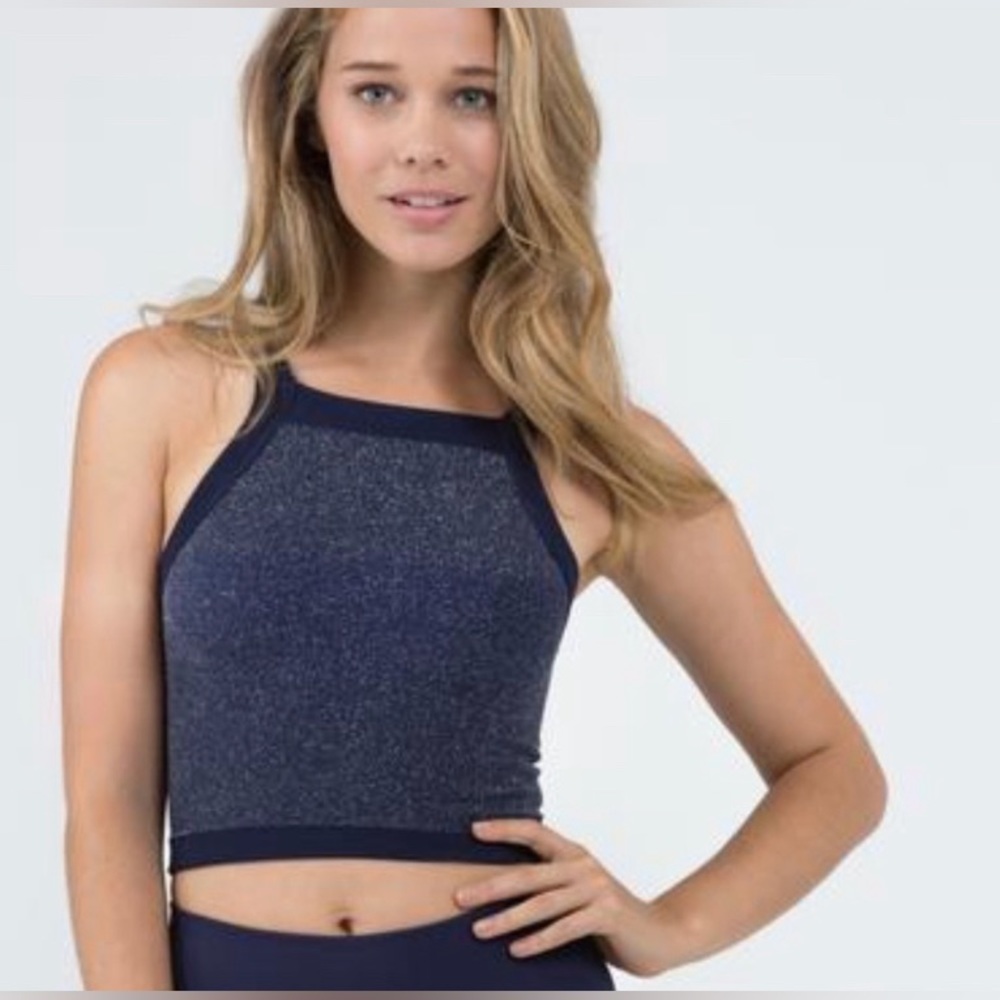 Phat Buddha Great White Way Top. Navy Blue. One Size.